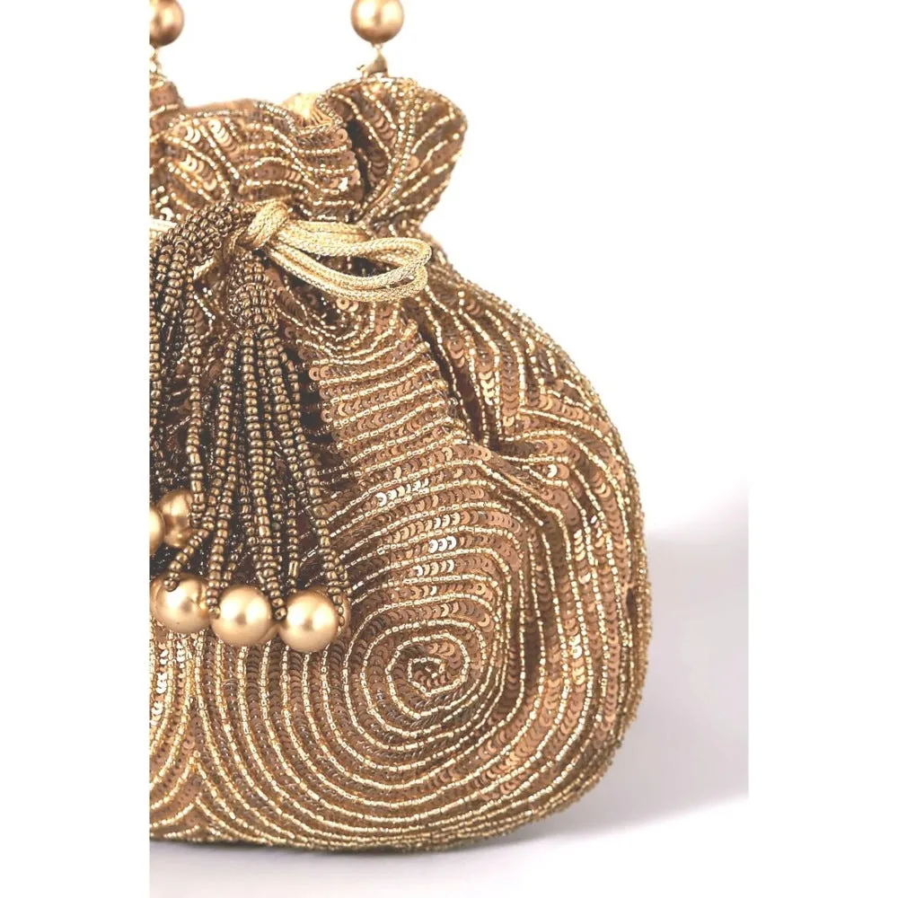 A Clutch Story Antique Gold Matka Potli