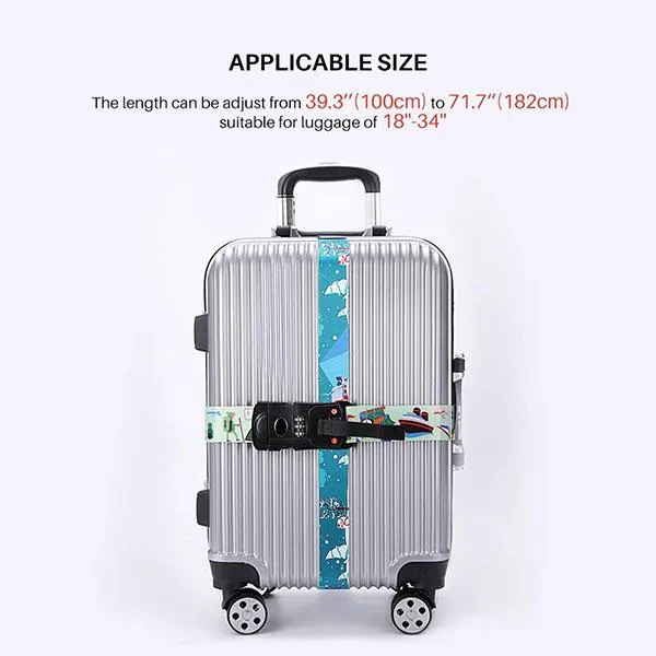 Anti-Theft Luggage Safety Belt with Double Lock
