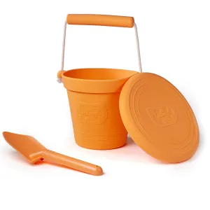 Apricot Orange Silicone Bucket, Flyer and Spade Set