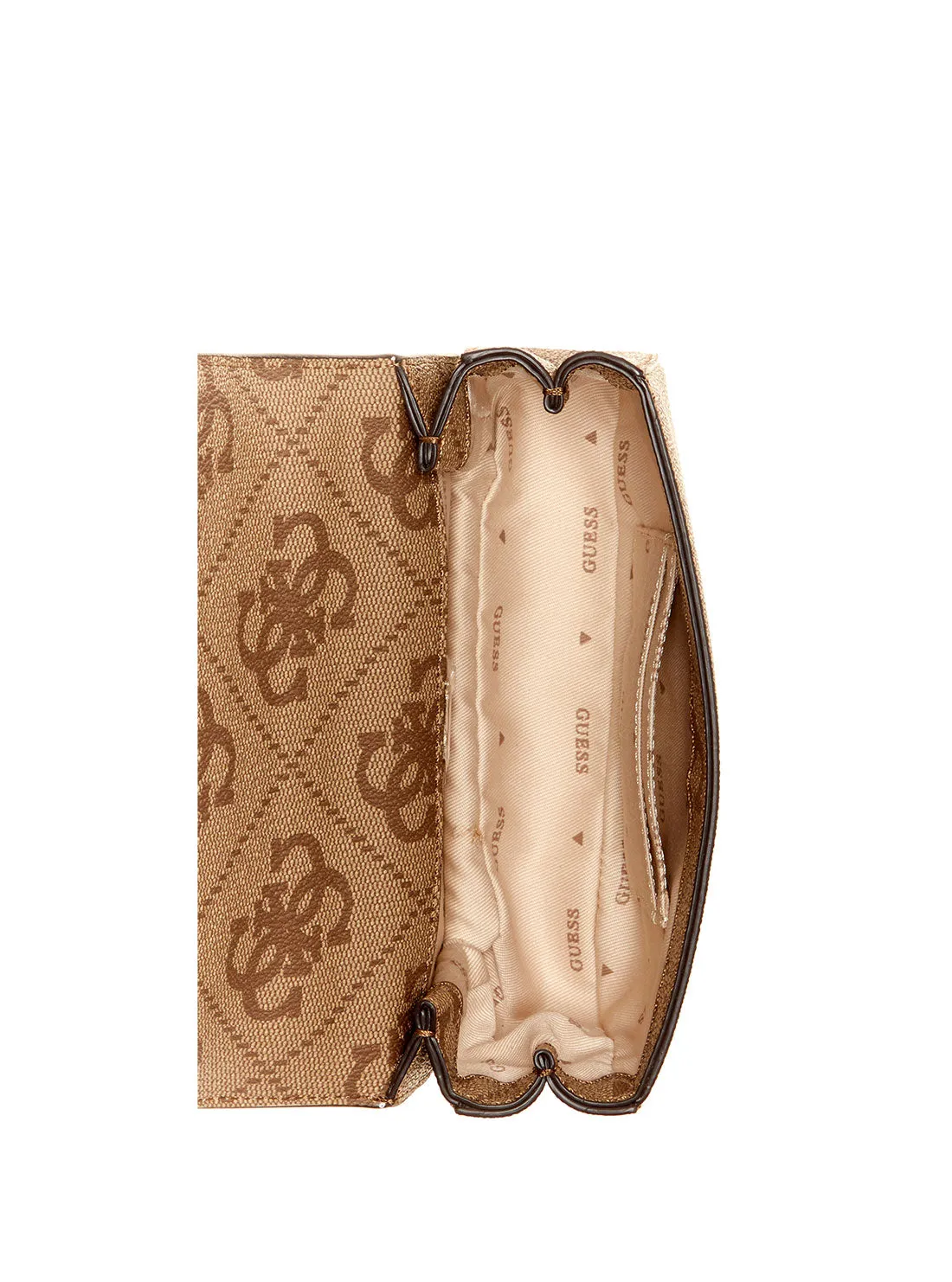 Beige Brown Logo Eliette Mini Crossbody Bag