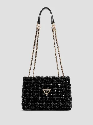 Black Giully Convertible Flap Bag