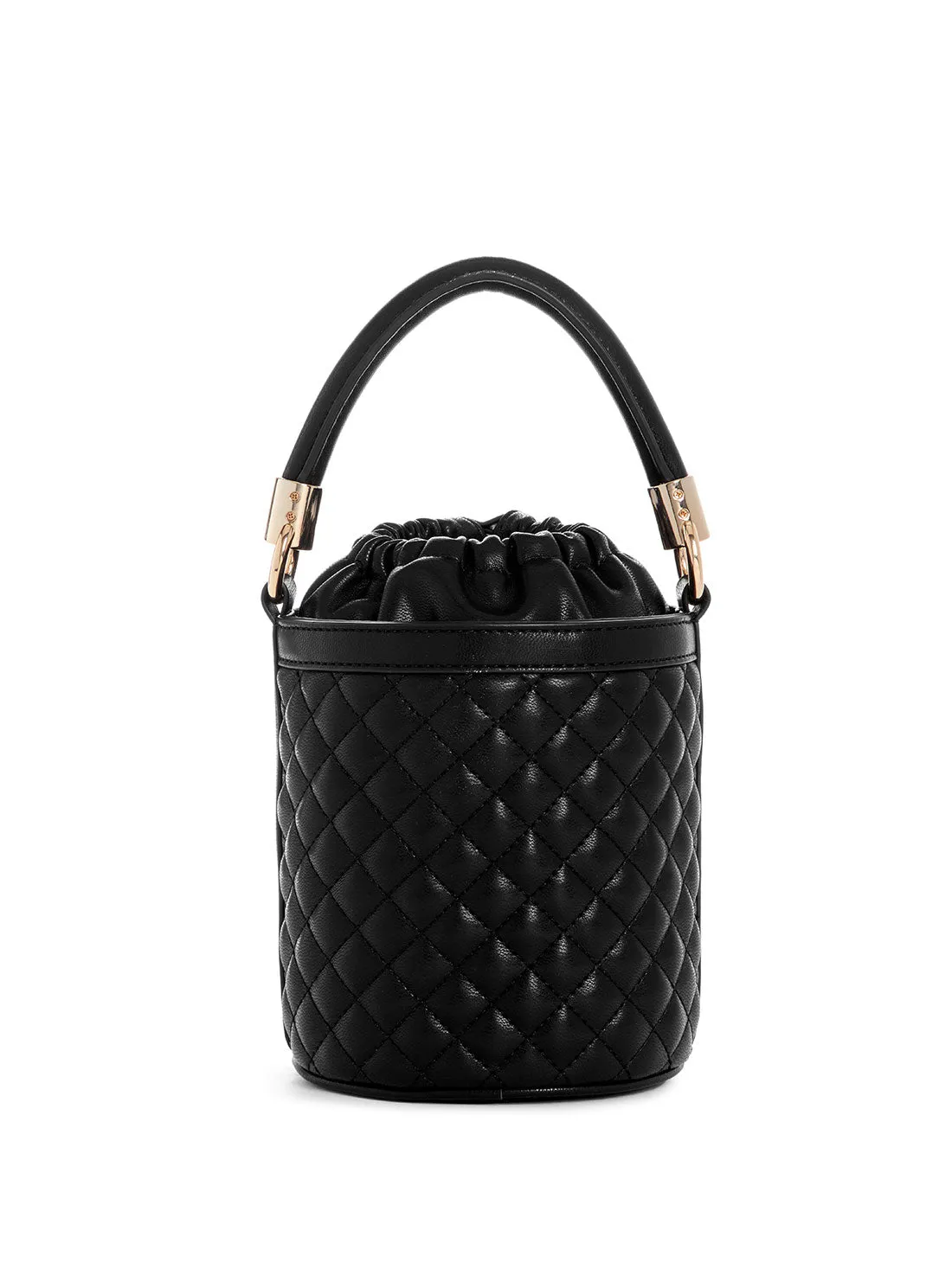 Black Rianee Drawstring Bucket Bag