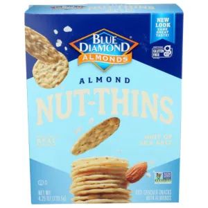 Blue Diamond - Cracker Nut Thin Sea Salt, 4.25 oz (Pack of 12)