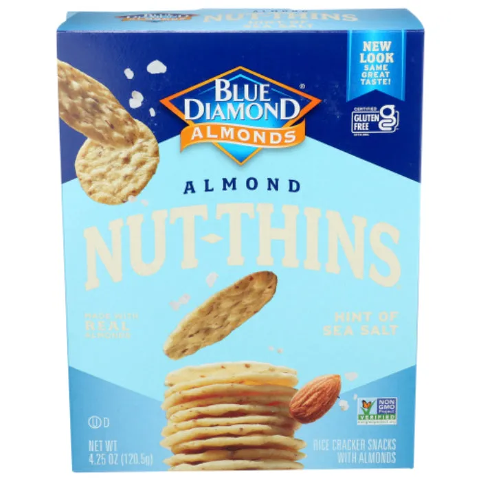 Blue Diamond - Cracker Nut Thin Sea Salt, 4.25 oz (Pack of 12)