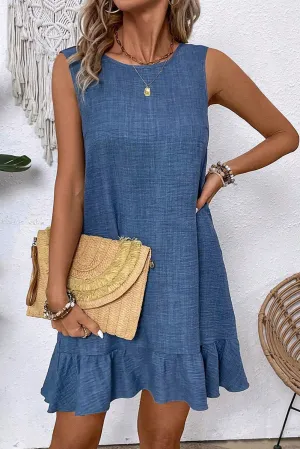 blue dress