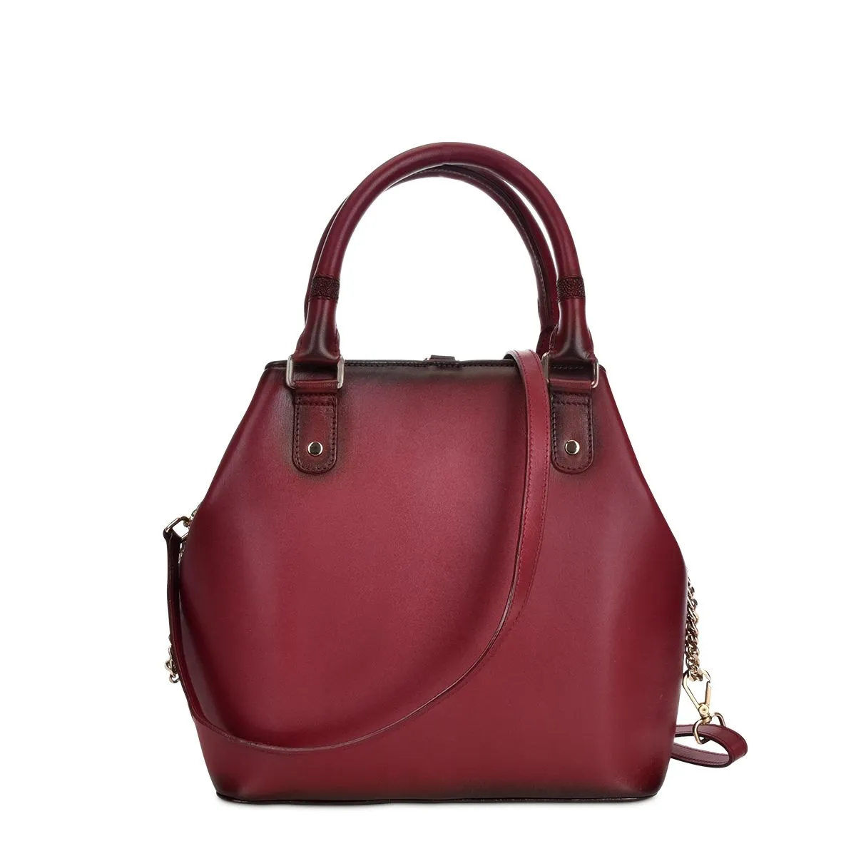 BO399MA - Cuadra wine fashion leather folding canvas purse handbag for women
