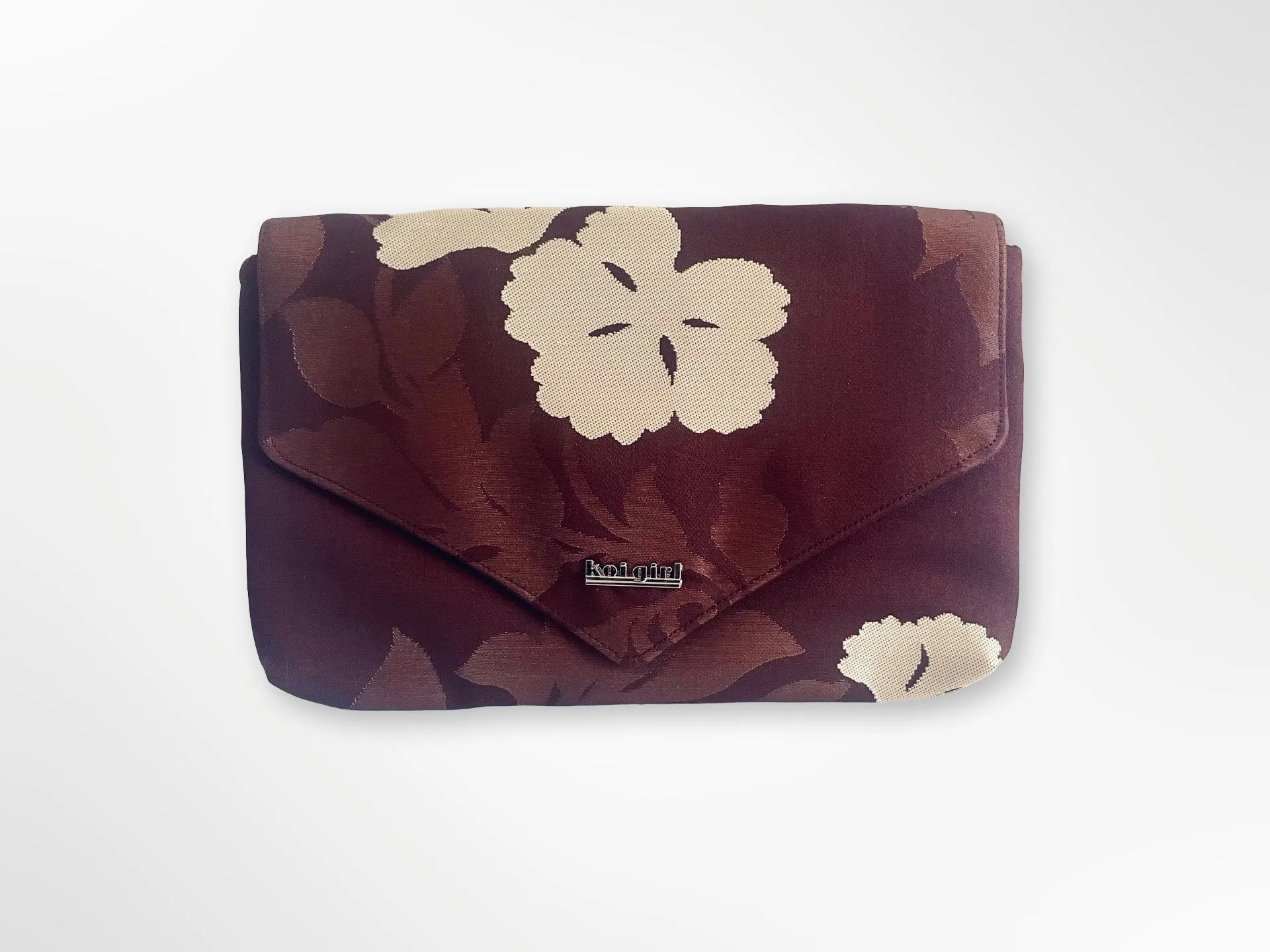 Burgundy Kiku Clutch