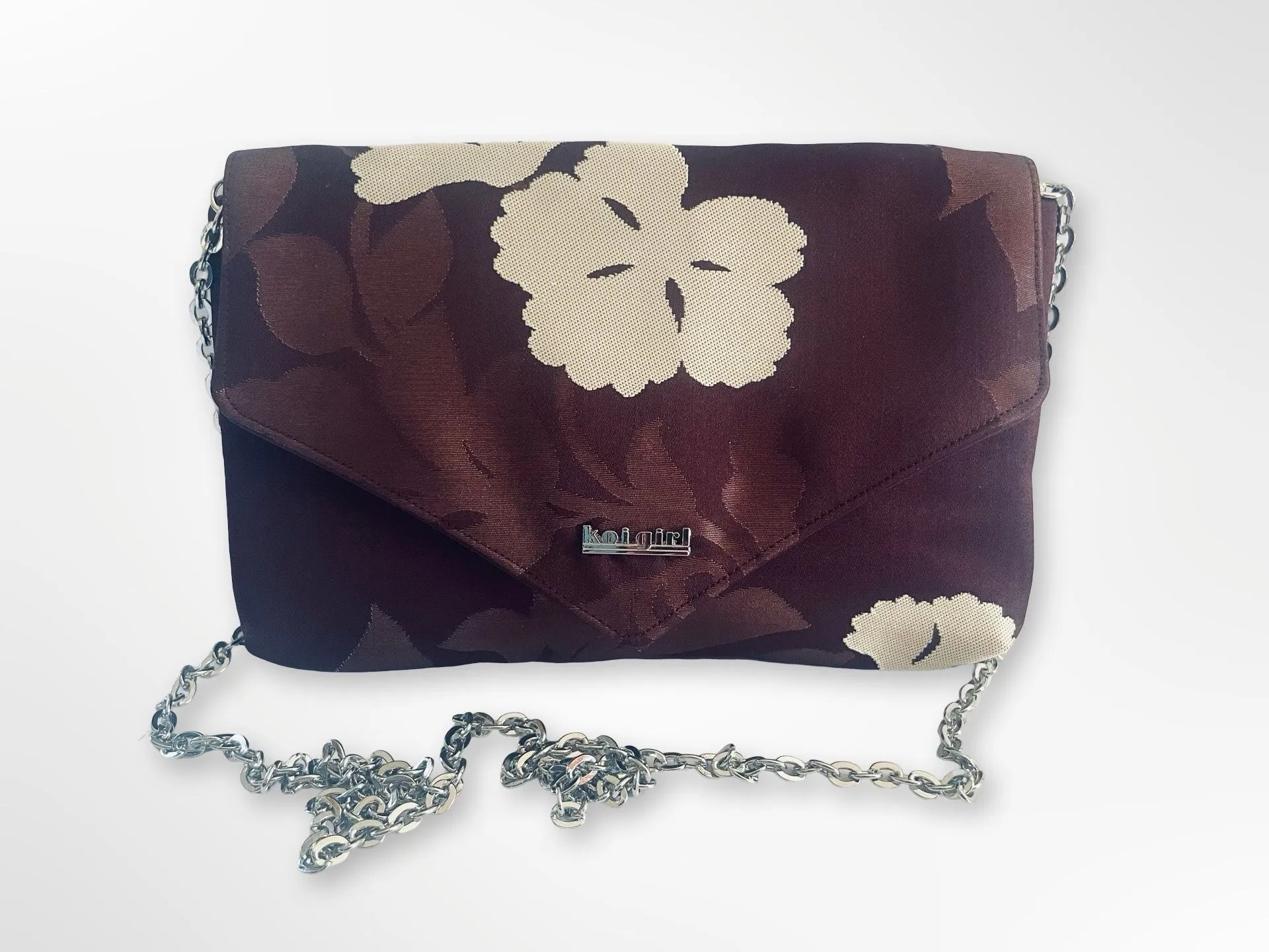 Burgundy Kiku Clutch