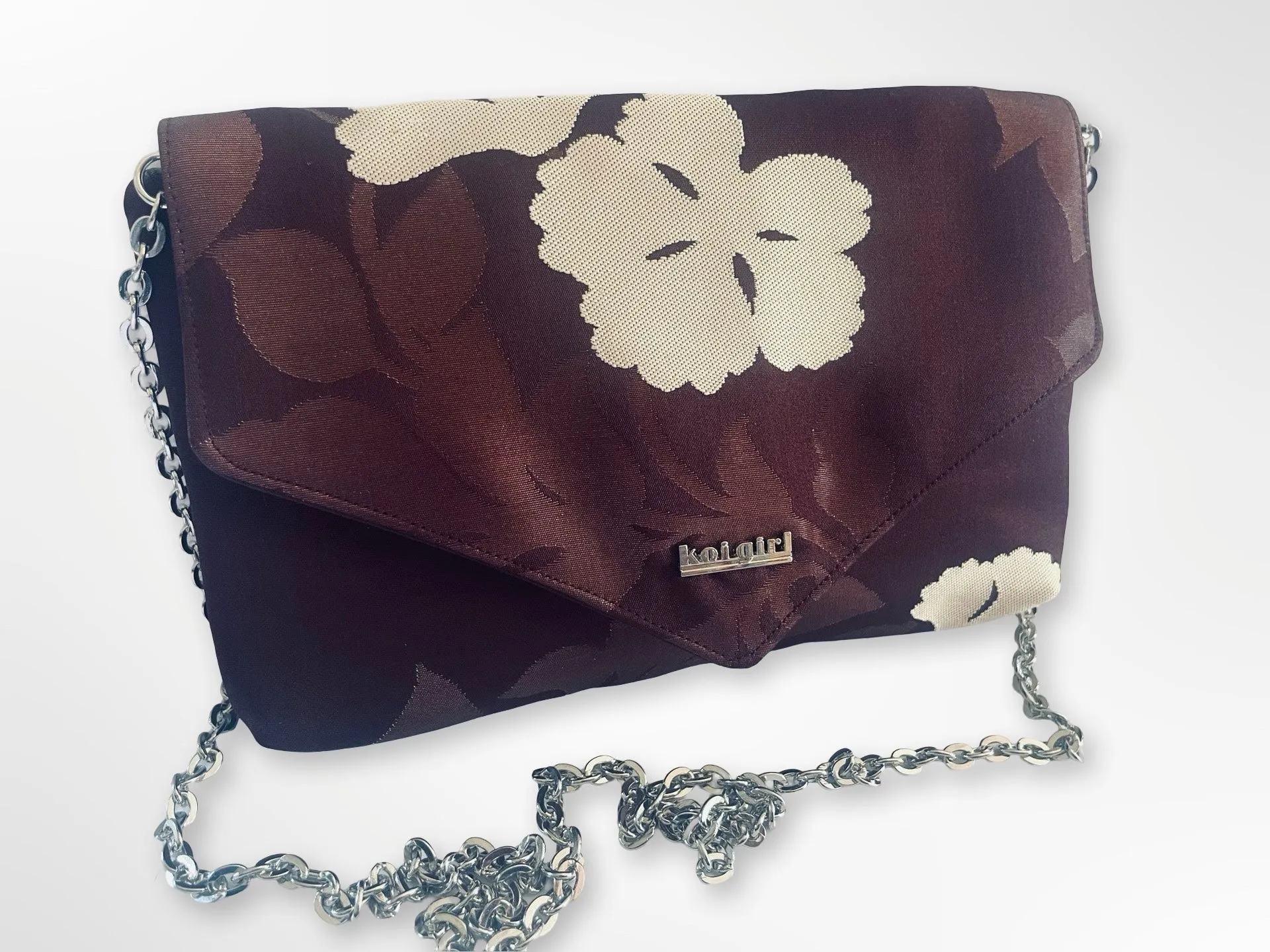 Burgundy Kiku Clutch