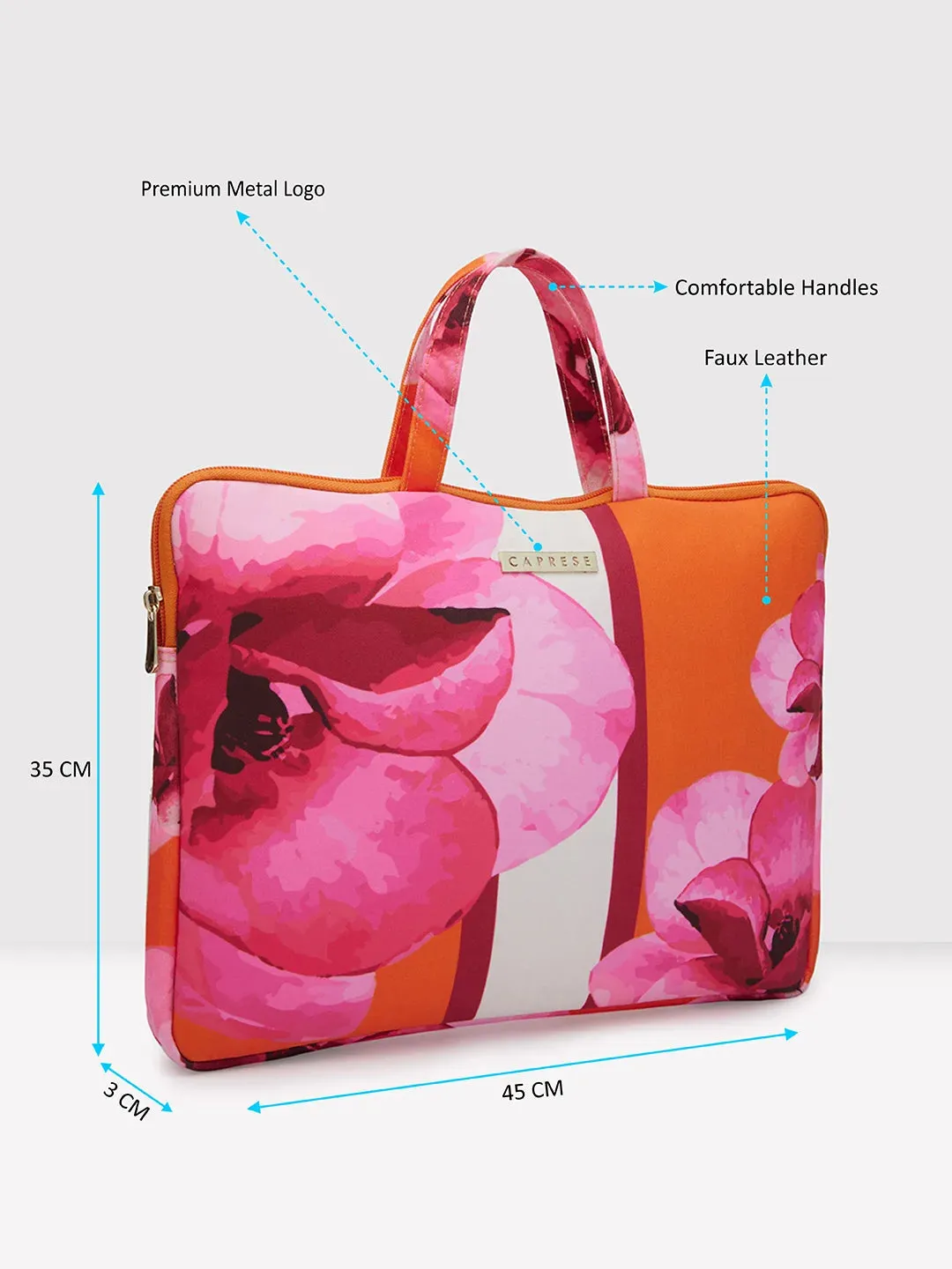 Caprese Ivy Laptop Sleeve Large Orange