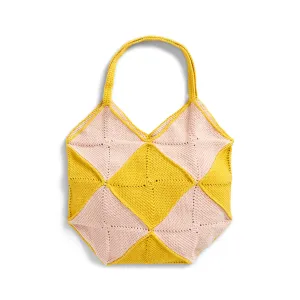Caron Checkered Squares Crochet Bag