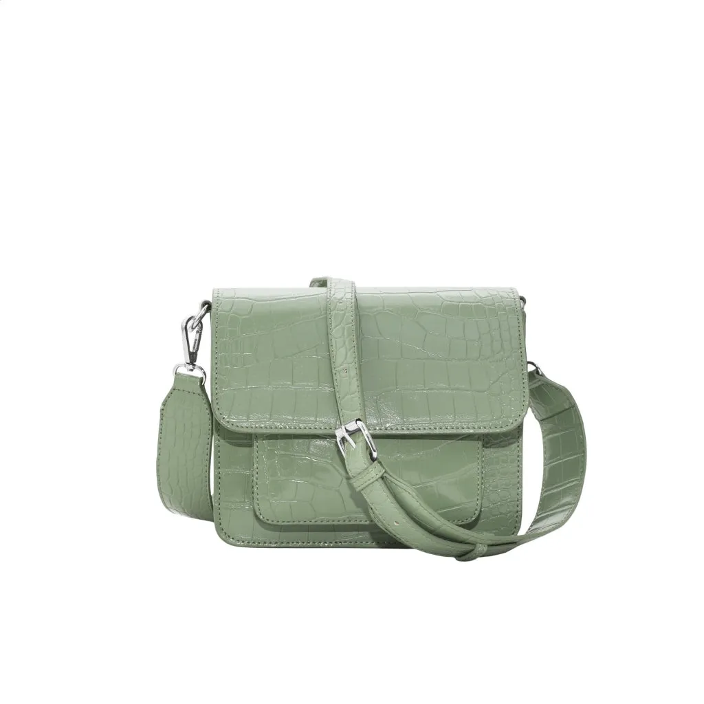 Cayman Pocket Shiny Croco - Nature Green