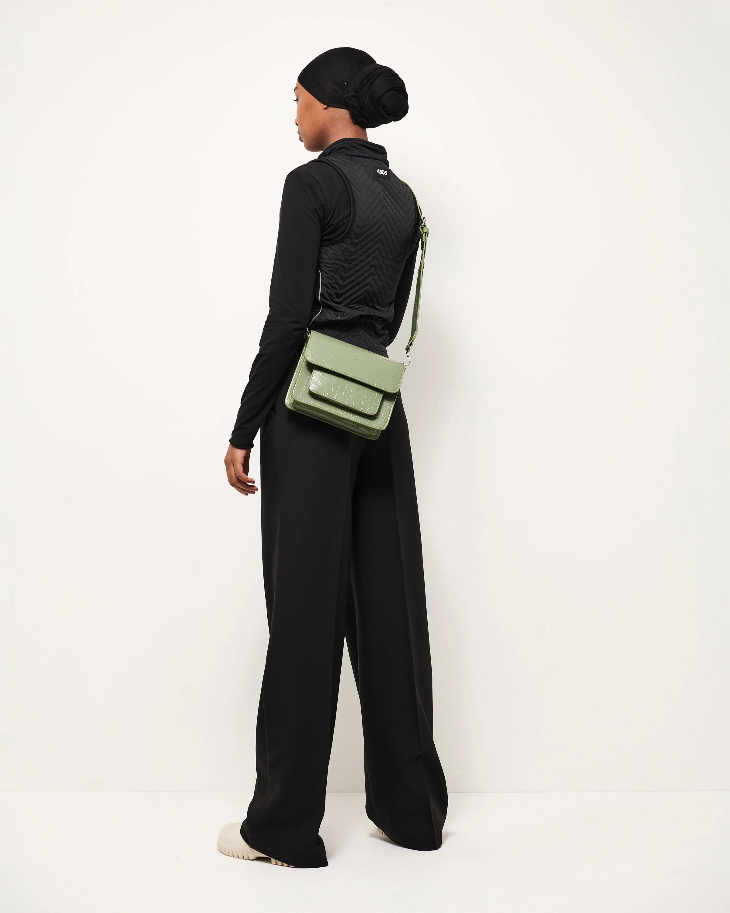 Cayman Pocket Shiny Croco - Nature Green