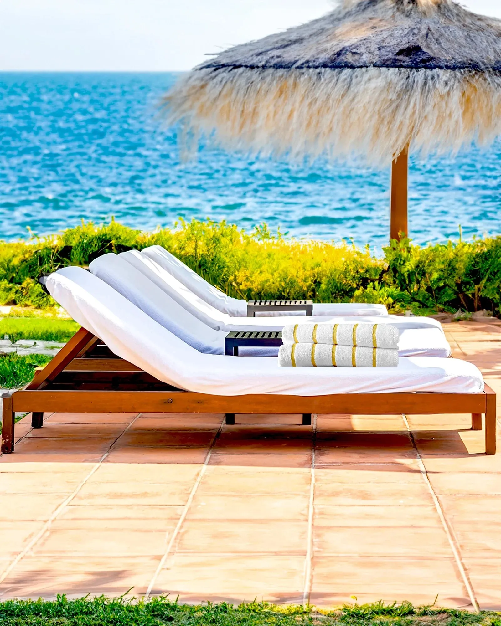 Chaise Lounge Chair Cover & Pool and Beach Towel Set