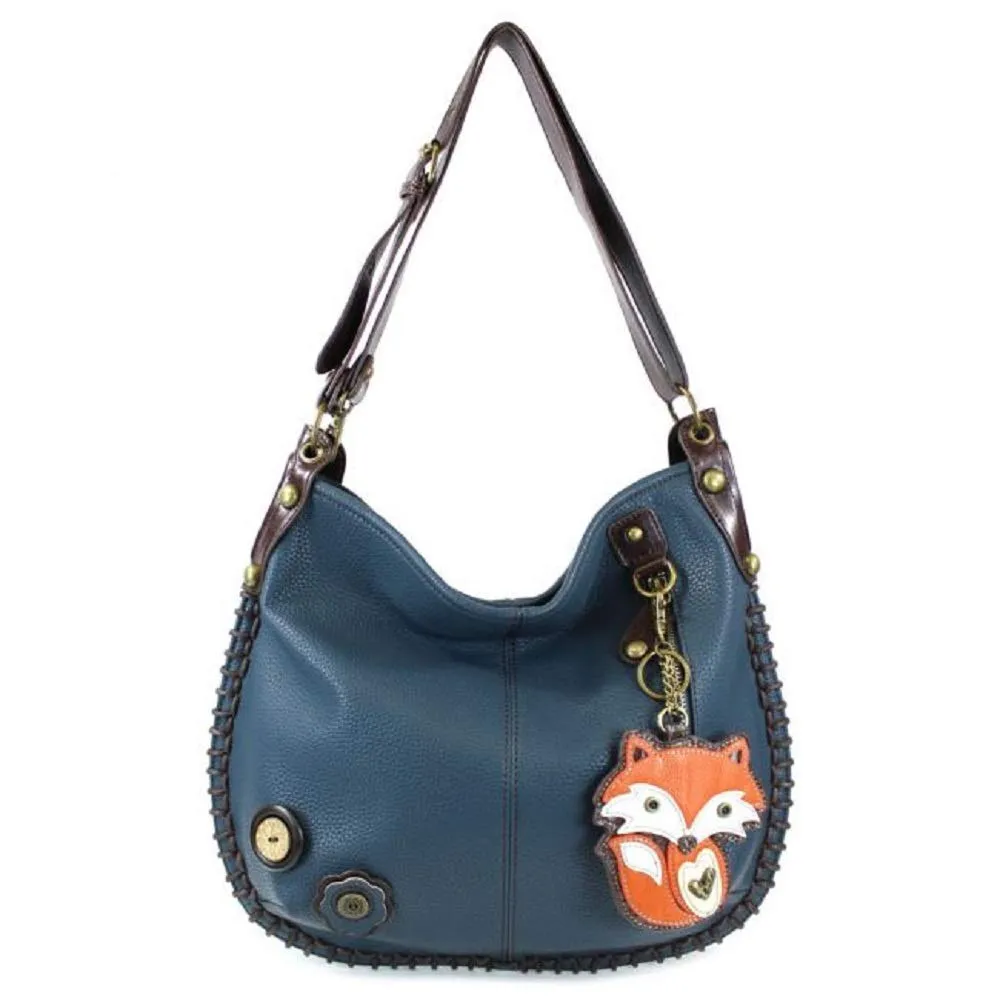 CHALA Handbags Hobo Crossbody or Shoulder Convertible Large Chala Purse- Navy Blue (20 Styles)