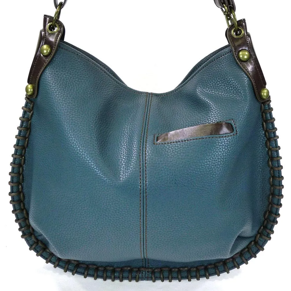 CHALA Handbags Hobo Crossbody or Shoulder Convertible Large Chala Purse- Navy Blue (20 Styles)