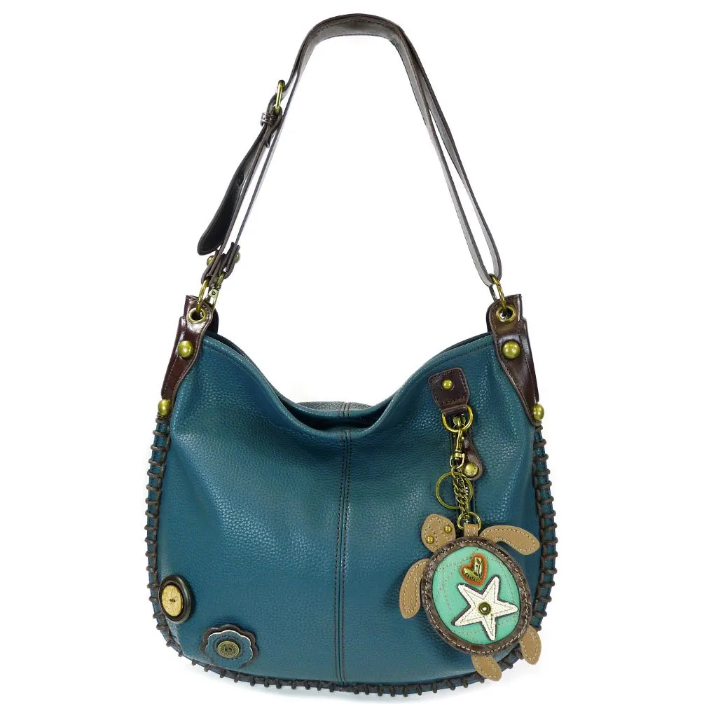 CHALA Handbags Hobo Crossbody or Shoulder Convertible Large Chala Purse- Navy Blue (20 Styles)