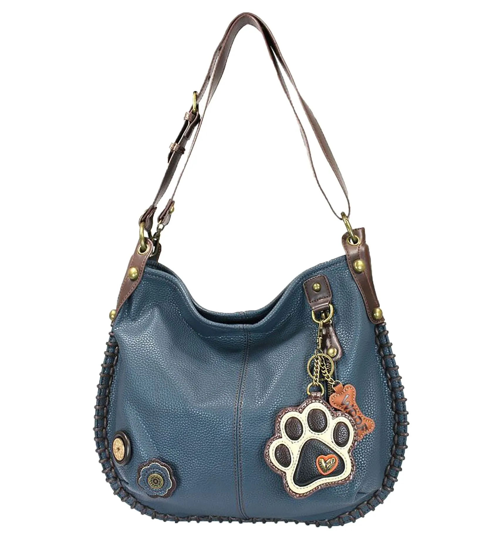 CHALA Handbags Hobo Crossbody or Shoulder Convertible Large Chala Purse- Navy Blue (20 Styles)
