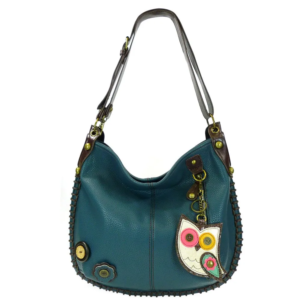 CHALA Handbags Hobo Crossbody or Shoulder Convertible Large Chala Purse- Navy Blue (20 Styles)