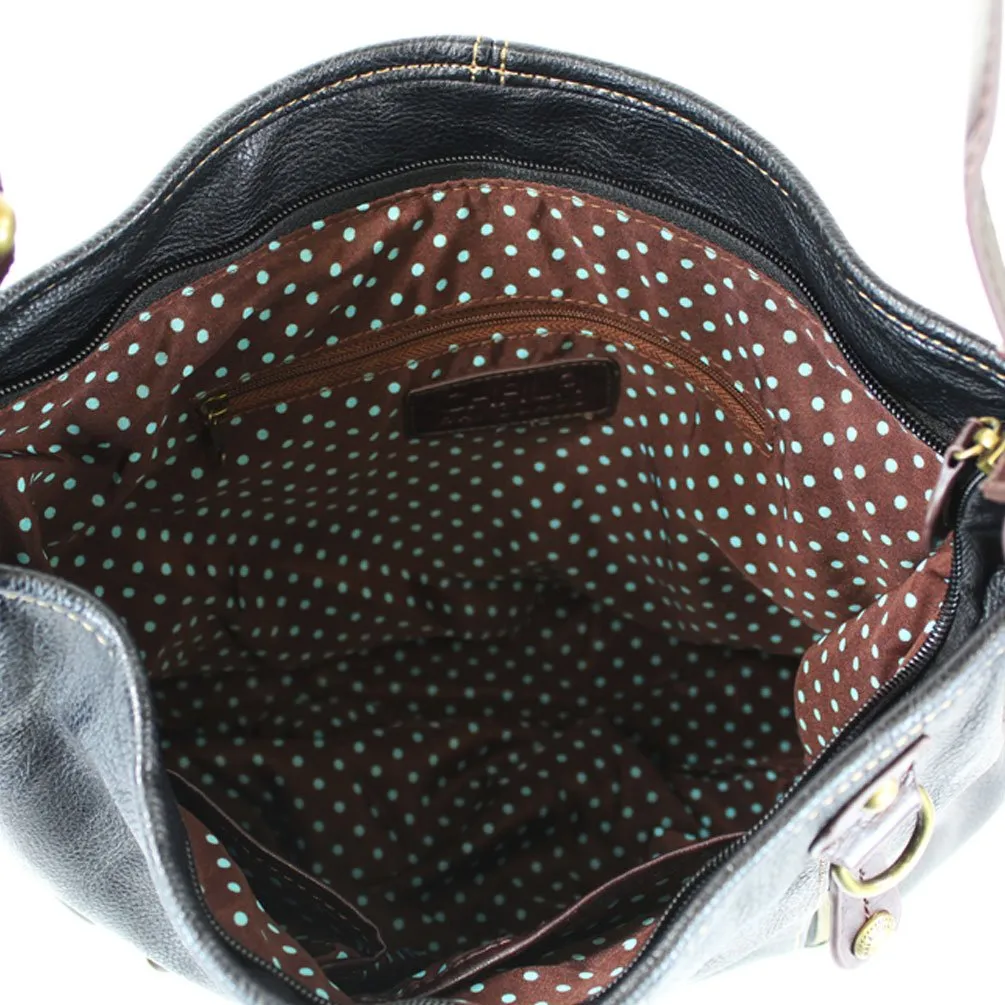 CHALA Handbags Hobo Crossbody or Shoulder Convertible Large Chala Purse- Navy Blue (20 Styles)