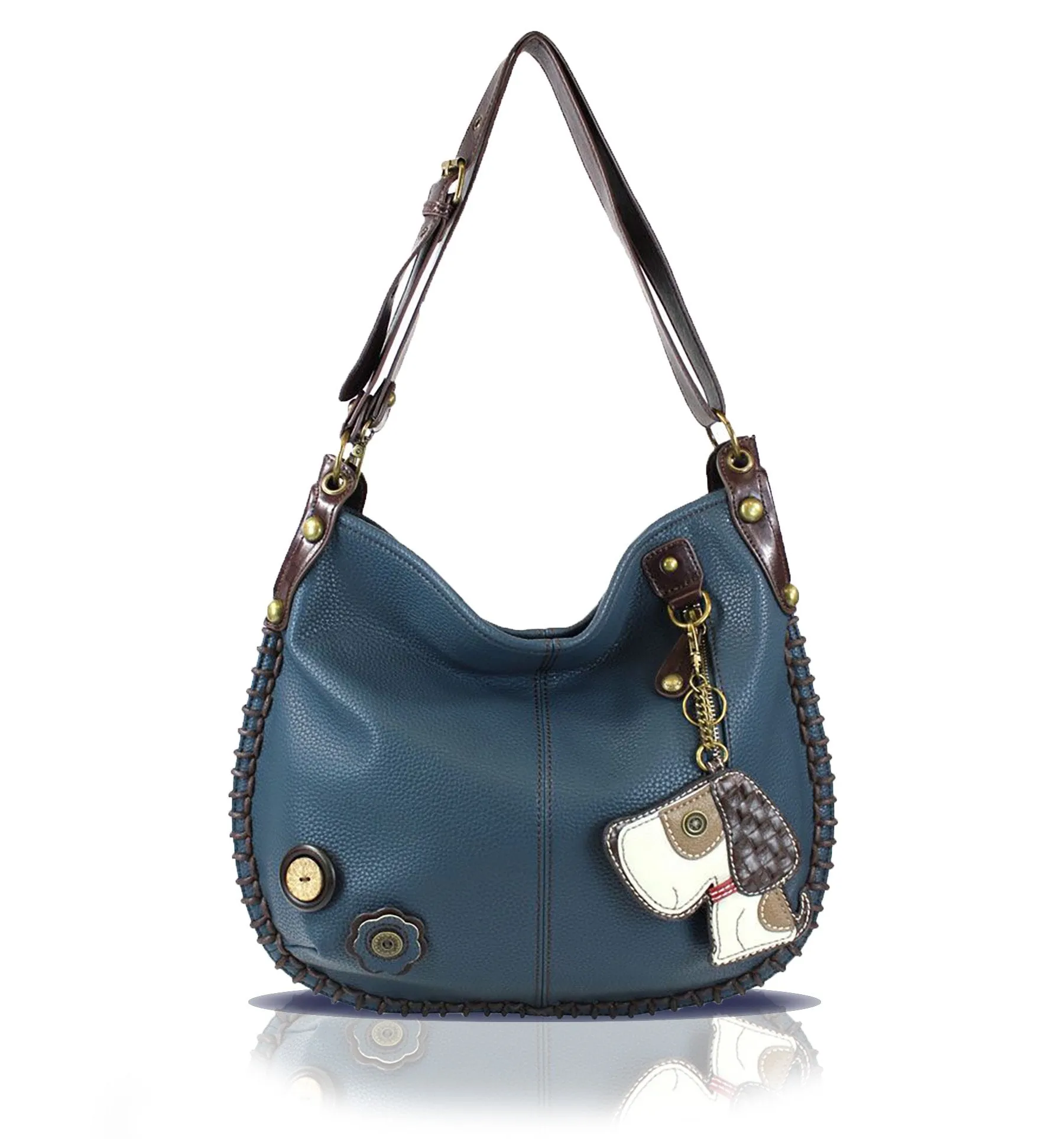 CHALA Handbags Hobo Crossbody or Shoulder Convertible Large Chala Purse- Navy Blue (20 Styles)