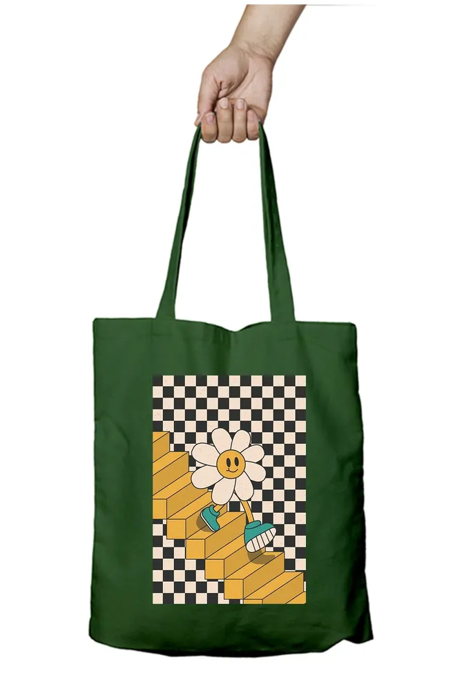 Cheerful Descent Smiling Flower Tote
