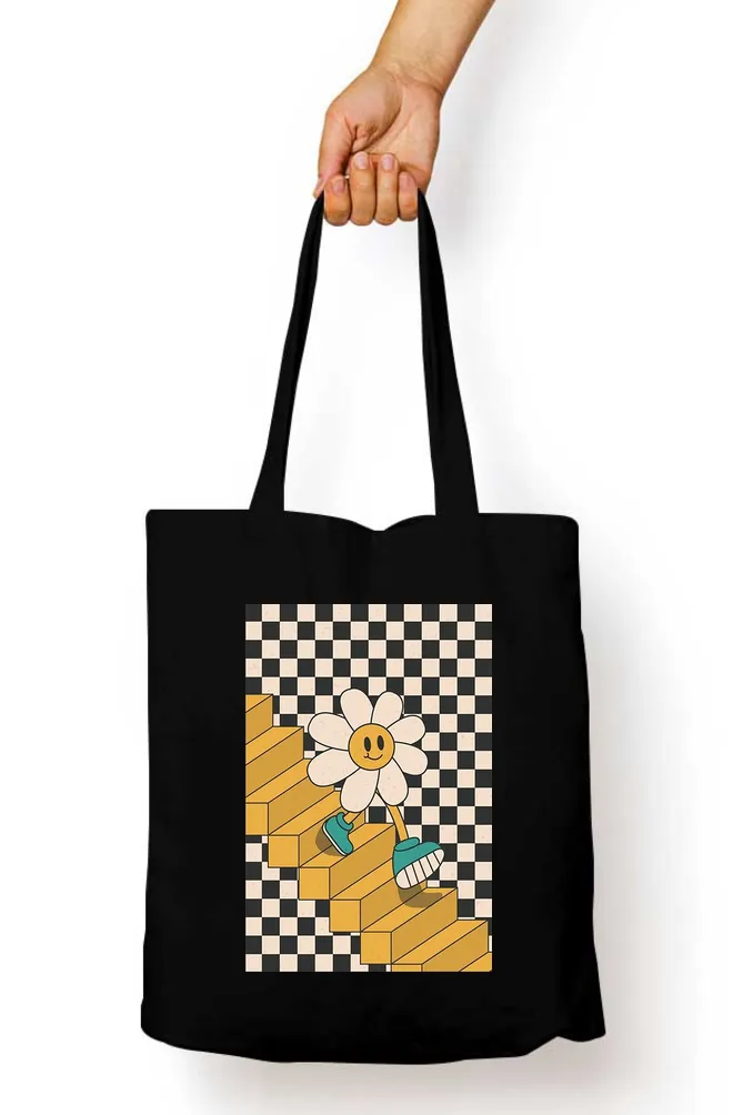 Cheerful Descent Smiling Flower Tote