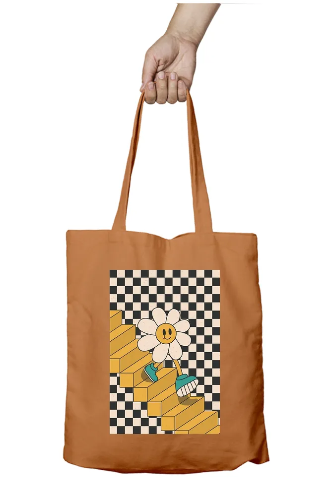 Cheerful Descent Smiling Flower Tote