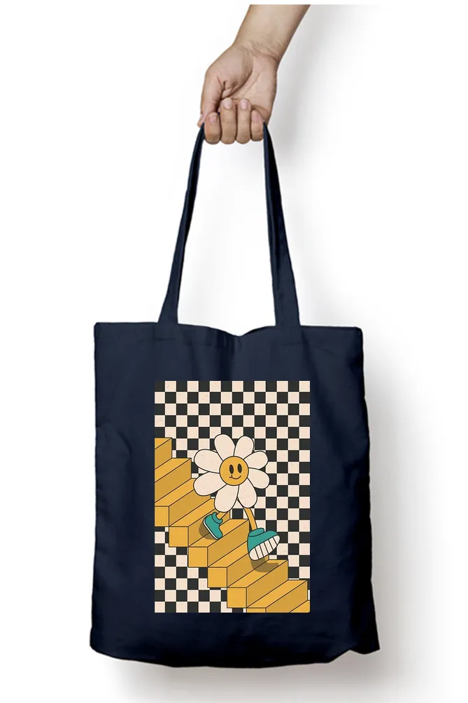 Cheerful Descent Smiling Flower Tote