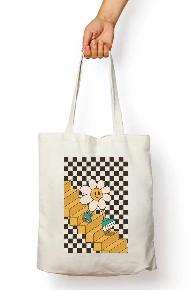 Cheerful Descent Smiling Flower Tote