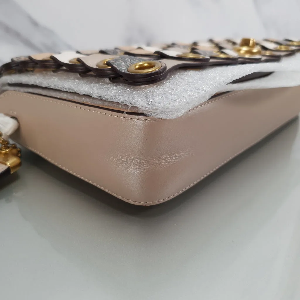 Coach 1941 Dinky With Links & Genuine Snakeskin in Champagne & Beechwood