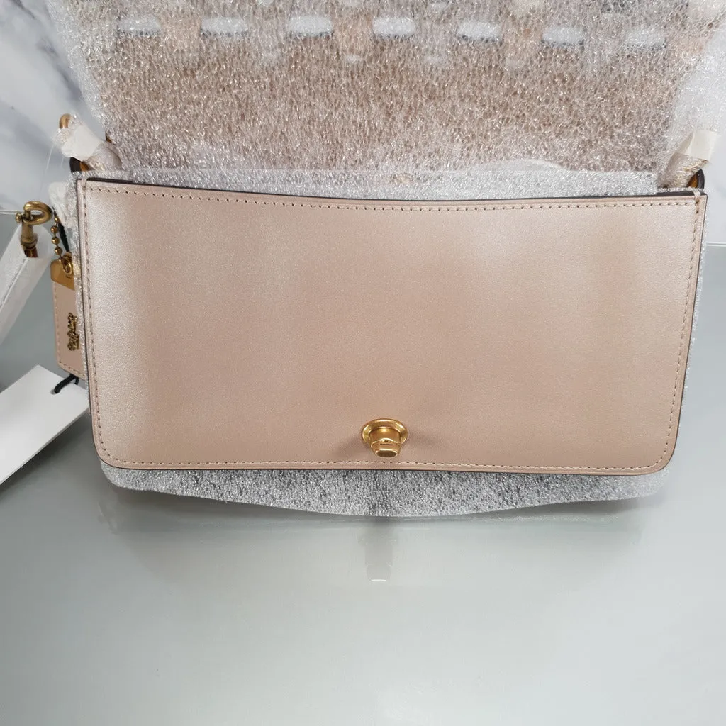 Coach 1941 Dinky With Links & Genuine Snakeskin in Champagne & Beechwood