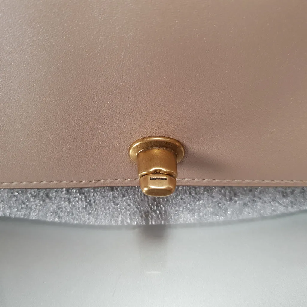 Coach 1941 Dinky With Links & Genuine Snakeskin in Champagne & Beechwood