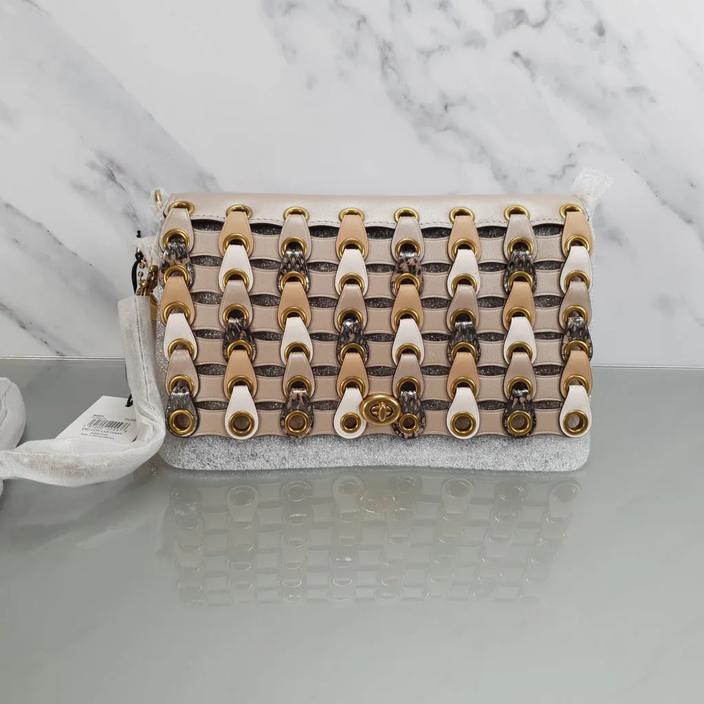 Coach 1941 Dinky With Links & Genuine Snakeskin in Champagne & Beechwood