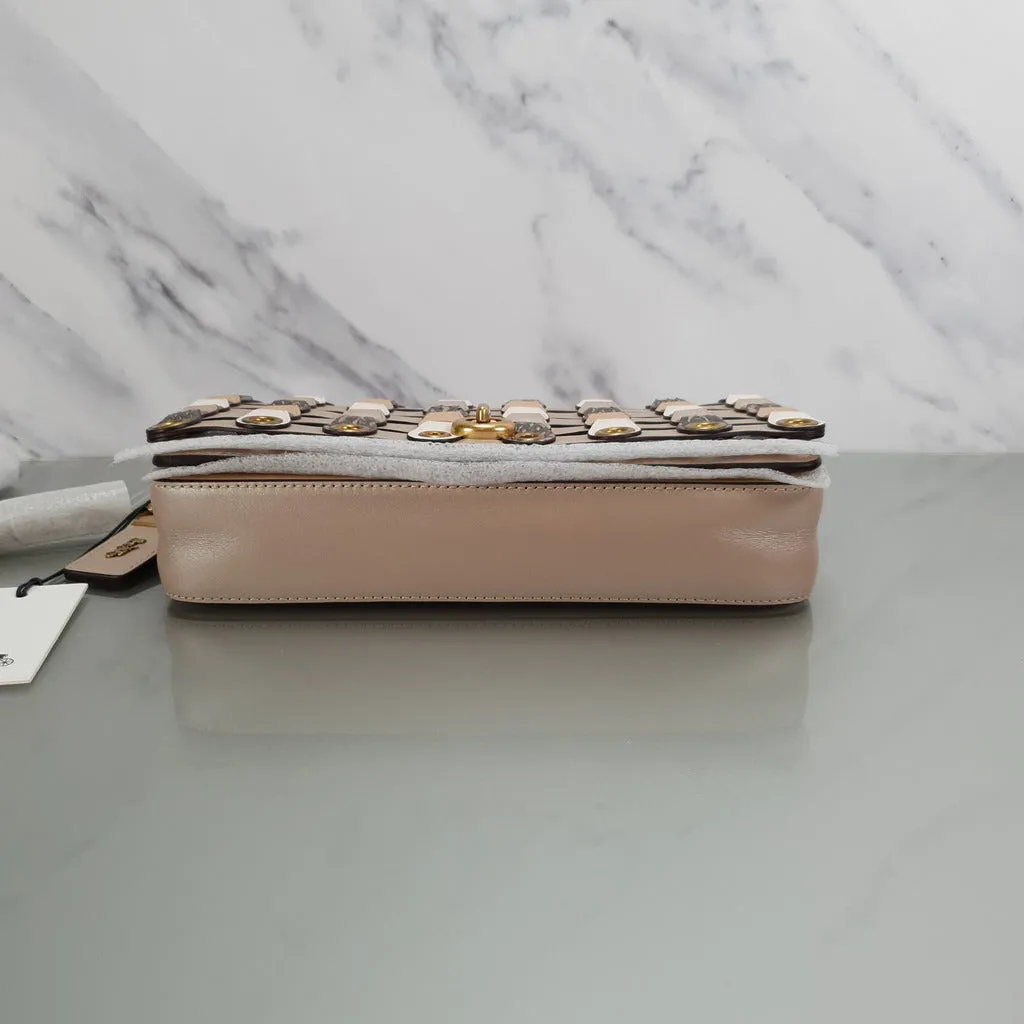 Coach 1941 Dinky With Links & Genuine Snakeskin in Champagne & Beechwood