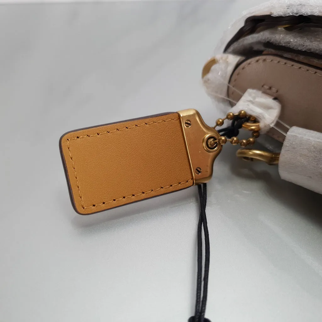 Coach 1941 Dinky With Links & Genuine Snakeskin in Champagne & Beechwood