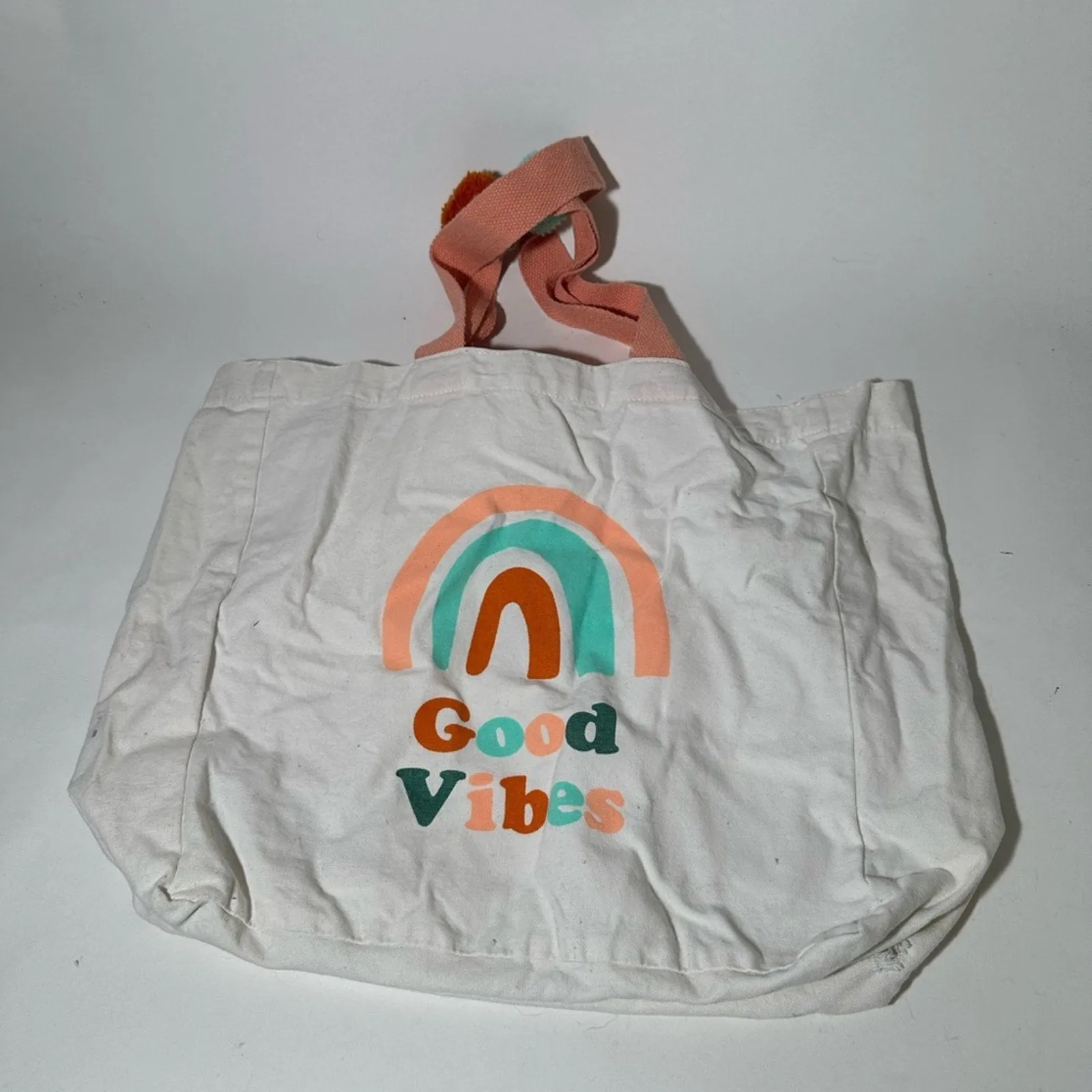 Colorful 'Good Vibes' Tote Bag