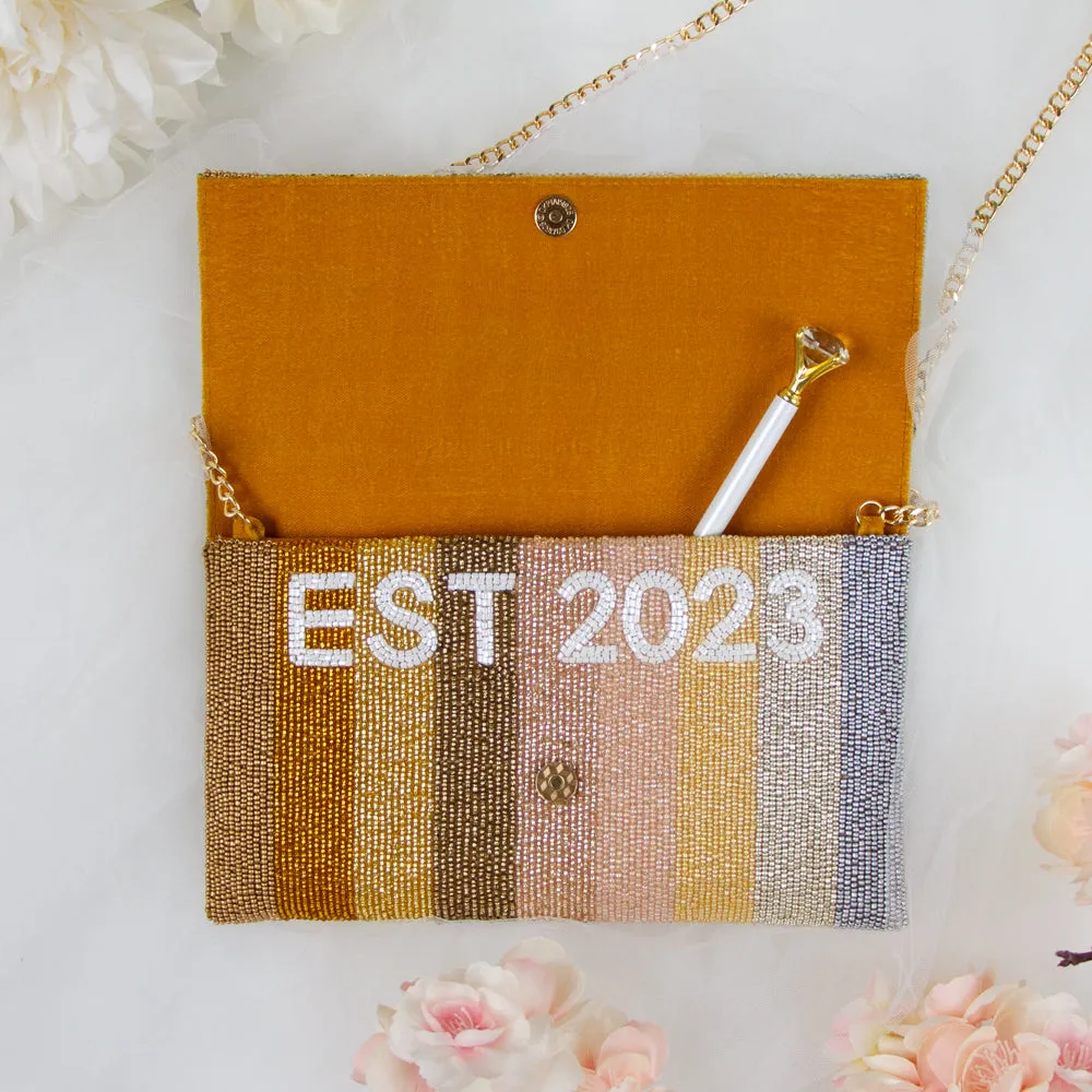 Custom Mrs Last Name Bridal Clutch (LHFC)