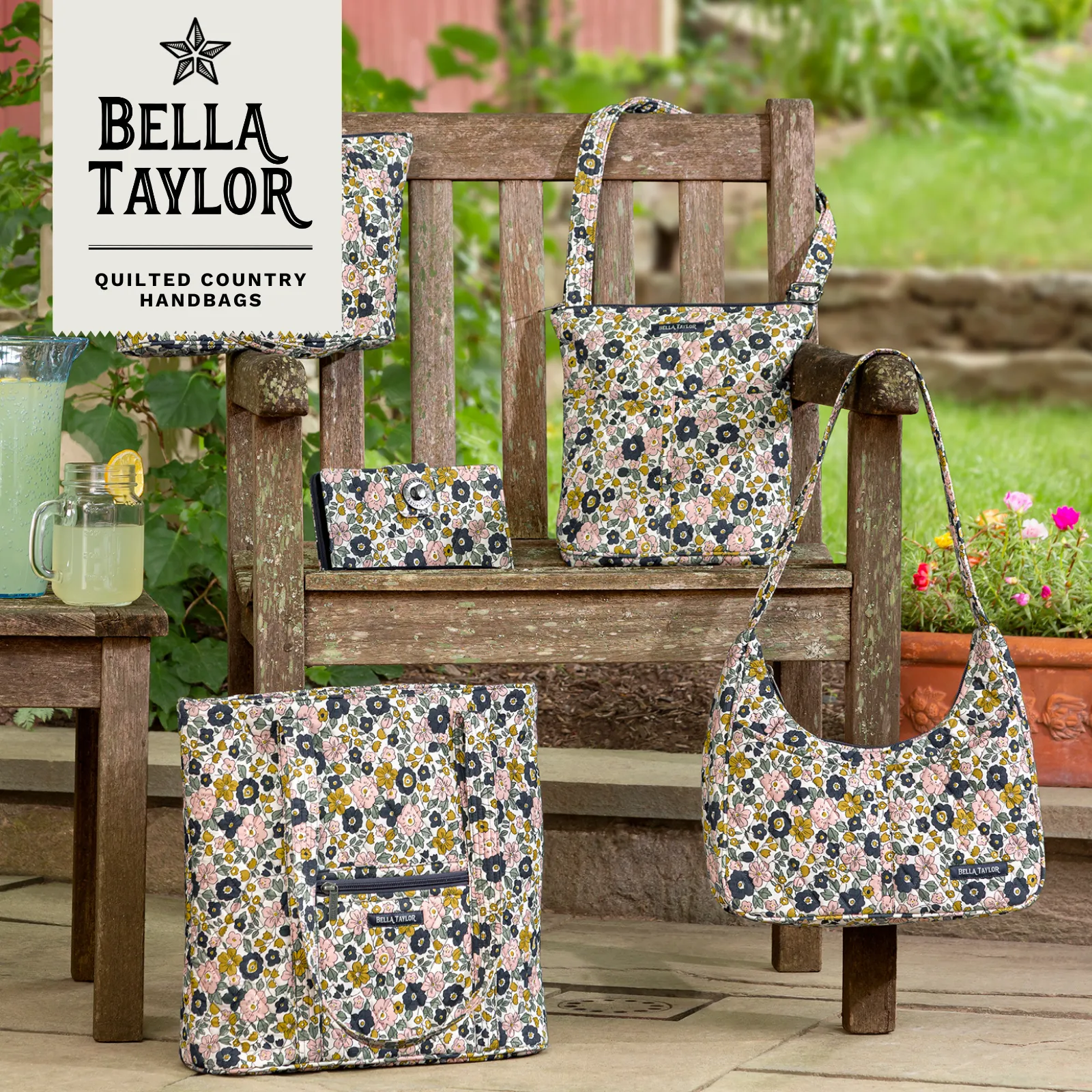 Delicate Floral Charcoal Cosmetic Pouch