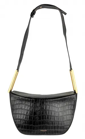 DeMellier Bergen Bag in Croc Effect Black