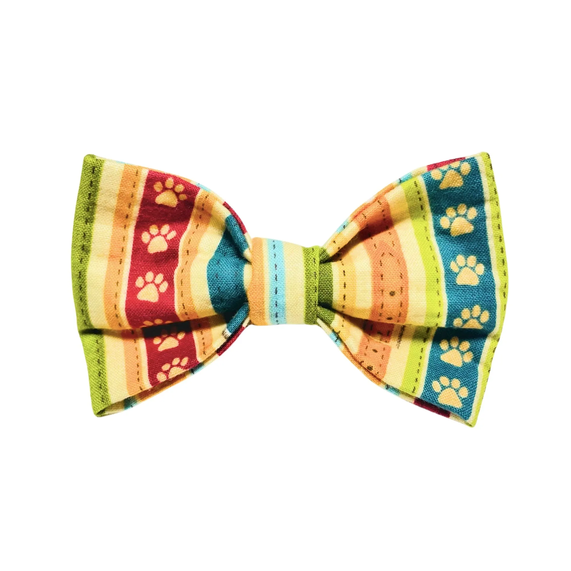 Dog Paw Stripe Bow Tie