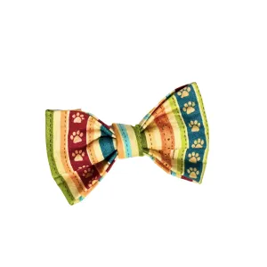 Dog Paw Stripe Bow Tie