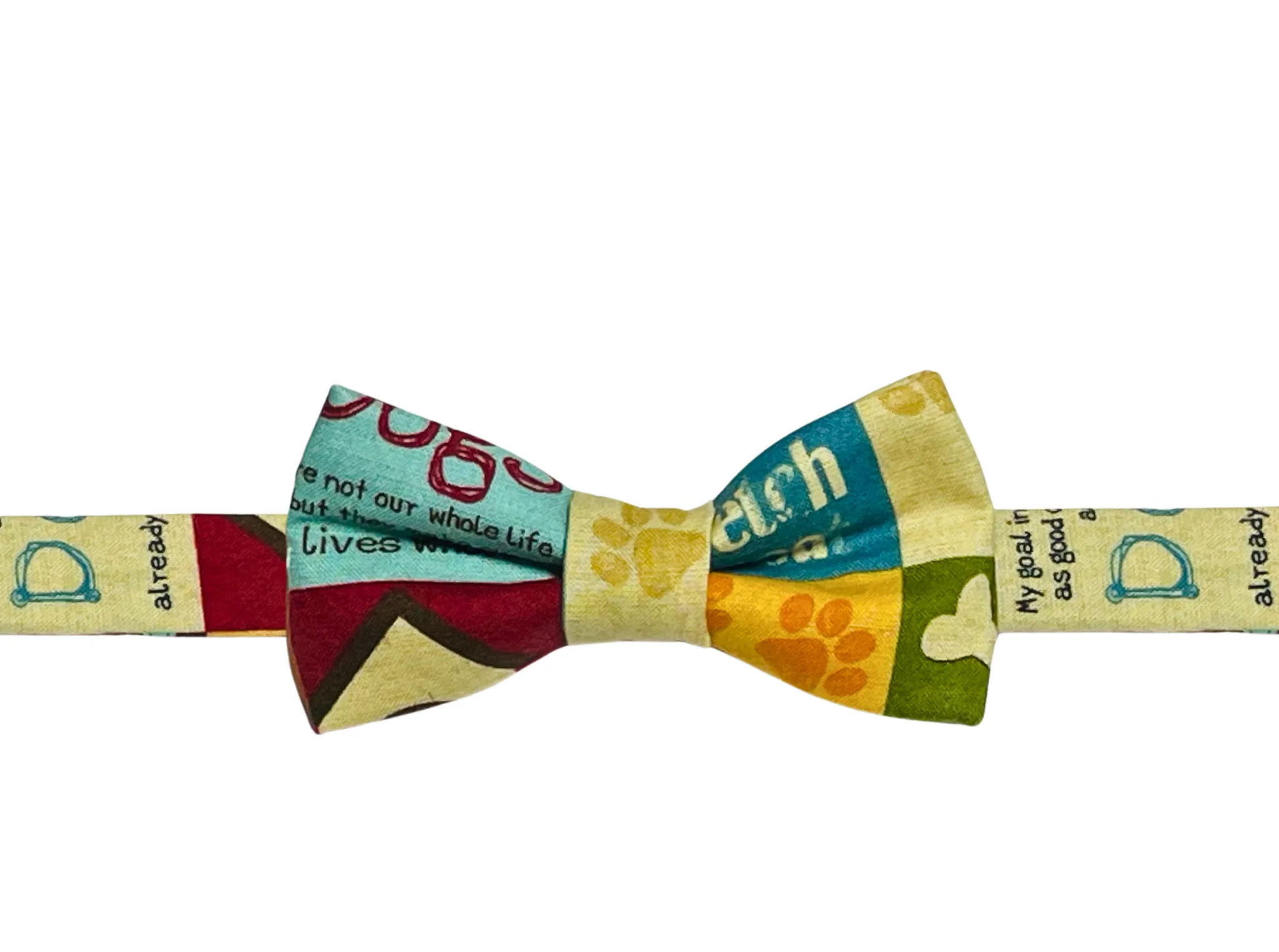 Dog Paw Stripe Bow Tie
