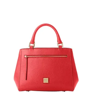 Dooney & Bourke Handbag, Saffiano Small Zip Satchel - Tomato
