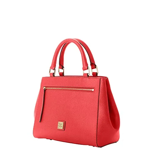 Dooney & Bourke Handbag, Saffiano Small Zip Satchel - Tomato