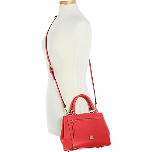 Dooney & Bourke Handbag, Saffiano Small Zip Satchel - Tomato