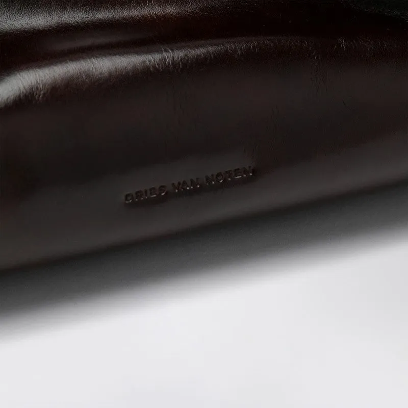 Dries Van Noten Dark Brown Leather Clutch Women