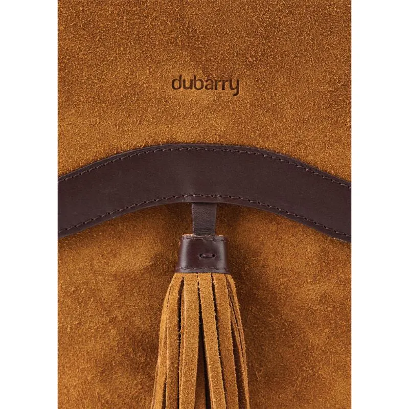 Dubarry Monart Suede/Leather Ladies Crossbody Saddle Bag - Camel