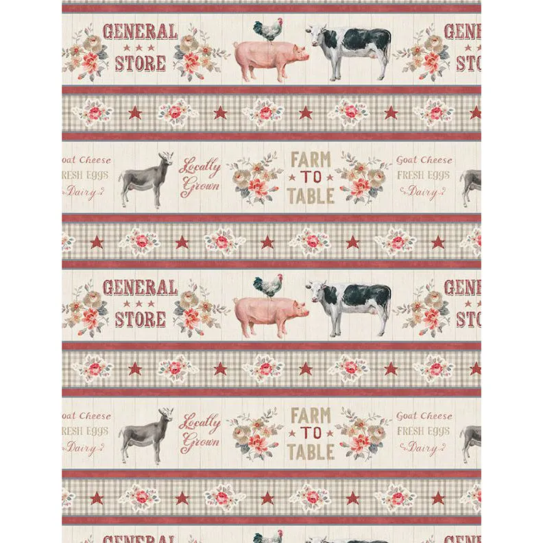 Farmhouse Chic Cotton Fabric Collection 1077
