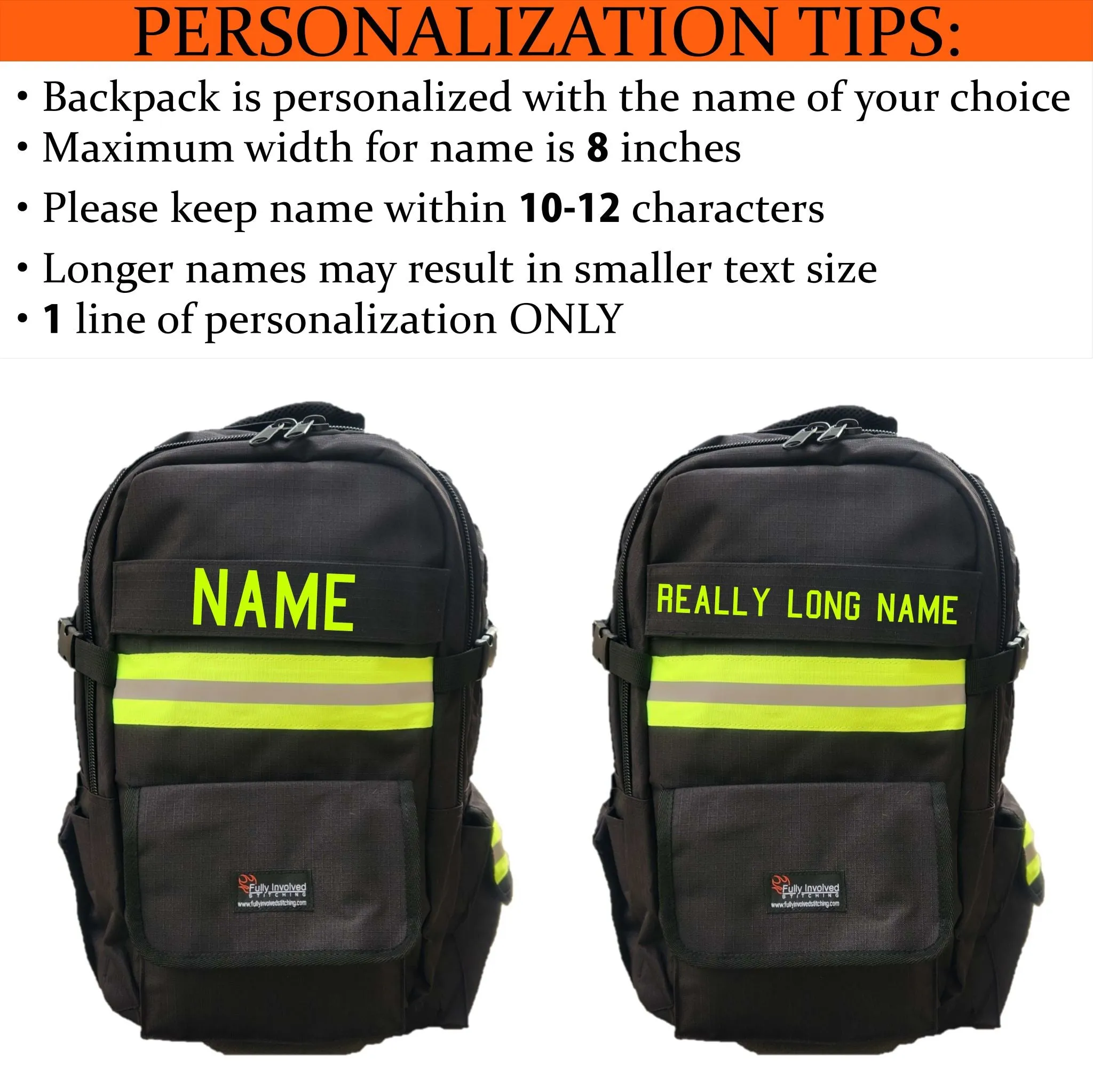 Firefighter Personalized Backpack